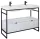 Arezzo design Nebo alsószekrény 120x45,5 cm, 2 fiókkal, fényes fehér, matt fekete AR-168674SET