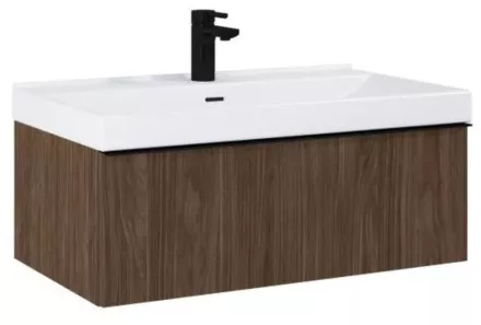 Arezzo design Monterey 80 alsószekrény szifonkivágással, 1 fiókkal, lincoln dió AR-168685