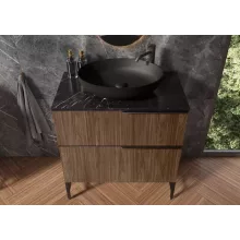   Arezzo design Monterey 80 alsószekrény szifonkivágással, 2 fiókkal, lincoln dió AR-168686