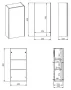 Arezzo design Monterey felsőszekrény 40x21,6x80 cm, 1 ajtóval, lincoln dió AR-168695