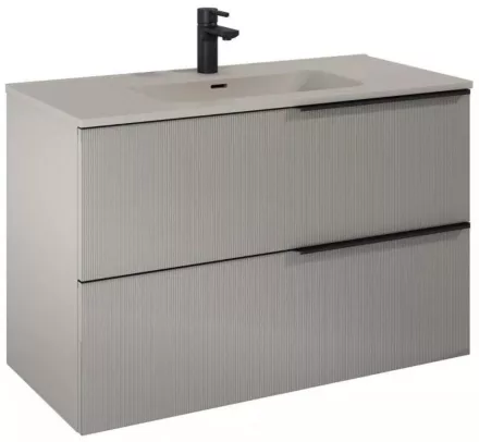 Arezzo design Monterey glass 100 cm-es alsószekrény két fiókkal,  matt beige AR-168747