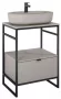 Arezzo design Nebo alsószekrény 60x45,5 cm, 1 fiókkal, matt beige, matt fekete AR-168757SET