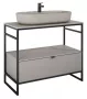 Arezzo design Nebo alsószekrény 100x45,5 cm, 1 fiókkal, matt beige, matt fekete AR-168759SET