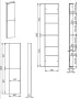 Arezzo design univerzális állószekrény 40x180 cm, matt beige AR-168791