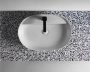 Arezzo design Terrazzo márvány mosdópult 80x46 cm, matt fekete mintázatú AR-168815