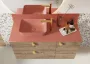 Arezzo design márvány fali panel 121x20 cm, matt terra pink AR-168896