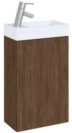 Arezzo design Mini alsószekrény mosdóval 40 cm, 1 ajtóval, lincoln dió AR-168992