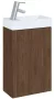 Arezzo design Mini alsószekrény mosdóval 40 cm, 1 ajtóval, lincoln dió AR-168992