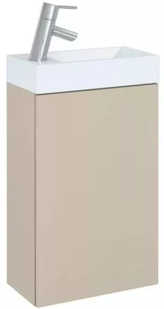 Arezzo design Mini alsószekrény mosdóval 40 cm, 1 ajtóval, matt beige AR-168995