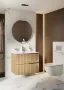Arezzo design Monterey 80 alsószekrény két fiókkal és szifonkivágással, természetes fa AR-169432