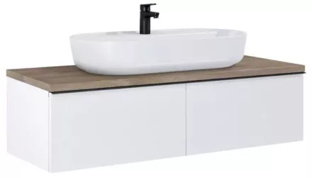 Arezzo design Monterey 120 alsószekrény két fiókkal, matt fehér AR-169443
