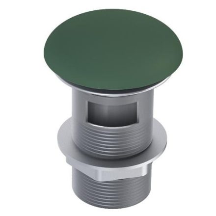 Arezzo design Click-Clack kerek mosdó leeresztő túlfolyóval, matt zöld AR-169456