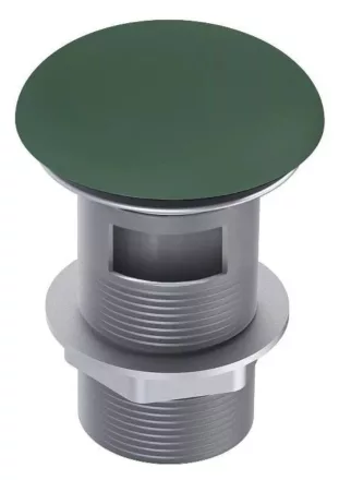 Arezzo design Click-Clack kerek mosdó leeresztő túlfolyóval, matt zöld AR-169456