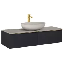   Arezzo design Monterey 120 alsószekrény két fiókkal, matt fekete AR-169463