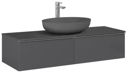 Arezzo design Monterey 120 alsószekrény két fiókkal, magasfényű antracit AR-169466