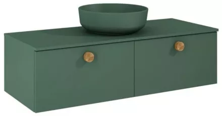 Arezzo design Monterey 120 alsószekrény két fiókkal, matt zöld AR-169468
