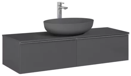 Arezzo design Monterey 160 alsószekrény két fiókkal, magasfényű antracit AR-169473