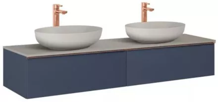 Arezzo design Monterey 160 alsószekrény két fiókkal, matt kék AR-169474