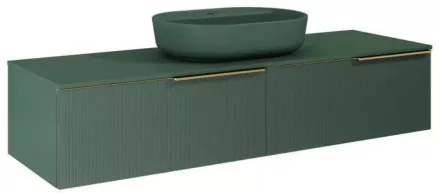 Arezzo design Monterey Glass 160 alsószekrény két fiókkal, matt zöld AR-169487