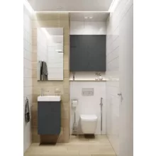   Arezzo design univerzális fali felsőszekrény 40x21x80 cm 1 ajtóval, magasfényű antracit AR-169665