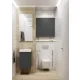 Arezzo design univerzális fali felsőszekrény 40x21x80 cm 1 ajtóval, magasfényű antracit AR-169665