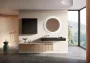 Arezzo design univerzális fali felsőszekrény 40x21x80 cm 1 ajtóval, matt fekete AR-169668