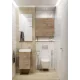 Arezzo design univerzális fali felsőszekrény 40x21x80 cm 1 ajtóval, canela tölgy AR-169669