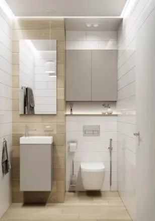 Arezzo design univerzális fali felsőszekrény 40x21x80 cm 1 ajtóval, matt beige AR-169671
