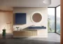 Arezzo design univerzális fali felsőszekrény 40x21x80 cm 1 ajtóval, matt kék AR-169672