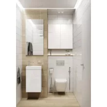   Arezzo design univerzális fali felsőszekrény 40x21x80 cm 1 ajtóval, magasfényű fehér AR-169675