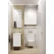 Arezzo design univerzális fali felsőszekrény 40x21x80 cm 1 ajtóval, magasfényű fehér AR-169675