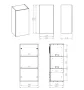 Arezzo design univerzális fali felsőszekrény 40x31x80 cm 1 ajtóval, matt beige AR-169683