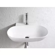   Arezzo Detroit kerámia mosdótál 55x39 cm csaplyukkal, fényes fehér AR-177