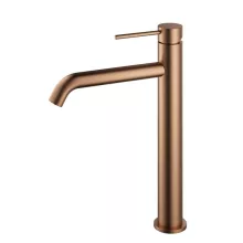   Arezzo design Nova magasított egykaros álló mosdó csaptelep, szálcsiszolt rozé arany AR-2102BR