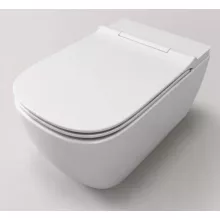   Arezzo design Ohio Rimless porcelán fali WC mélyöblítéssel és fűthető ülőkével, fényes fehér AR-210FR
