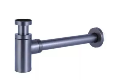 Arezzo design Round mosdószifon, gun metal AR-220GM