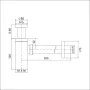 Arezzo design Square szögletes mosdószifon AR-244