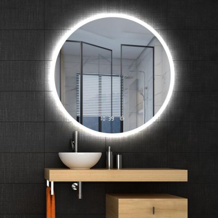 Arezzo design LED okos tükör 100 cm beépített órával és hőmérővel, párátlanító funkcióval AR-3054
