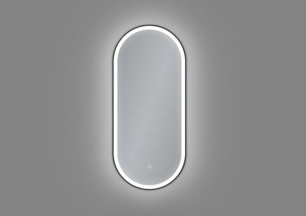 Arezzo design okos tükör LED világítással 40x90 cm, matt fekete kerettel AR-3056BL