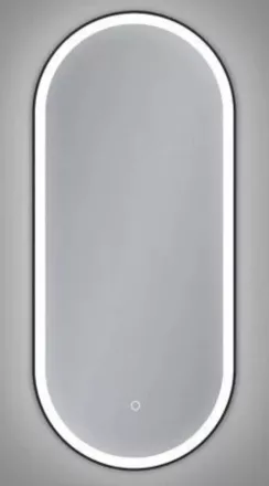 Arezzo design okos tükör LED világítással 40x90 cm, matt fekete kerettel AR-3056BL