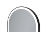 Arezzo design okos tükör LED világítással 40x90 cm, matt fekete kerettel AR-3056BL