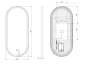 Arezzo Design okos LED tükör 40x90 cm, szálcsiszolt arany kerettel AR-3056