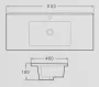 Arezzo design Medford beépíthető mosdó 80x46 AR-3080C