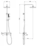 Arezzo design Elegant 3 funkciós termosztatikus zuhanyrendszer, matt fehér AR-3095MW