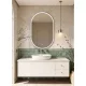 Arezzo design Frame ovális LED tükör 91x56 cm páramentesítő funkcióval, króm kerettel 