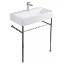   Arezzo design Tampa mosdótál fémlábbal - lefolyó, fehér AR-382W