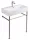 Arezzo design Tampa mosdótál fémlábbal - lefolyó, fehér AR-382W