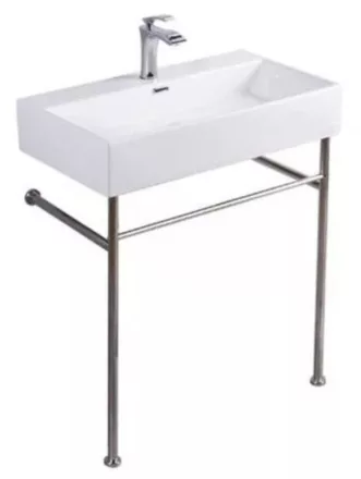 Arezzo design Tampa mosdótál fémlábbal - lefolyó, fehér AR-382W