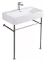 Arezzo design Tampa mosdótál fémlábbal - lefolyó, fehér AR-382W