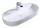 Arezzo design Mesna porcelán mosdótál 80x40 cm csaplyukkal, fényes fehér AR-432